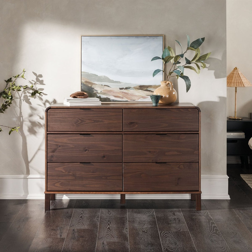 
                      
                        Walker Edison Elias 6 - Drawer Contemporary Dresser with Curved Top - lily & onyx
                      
                    