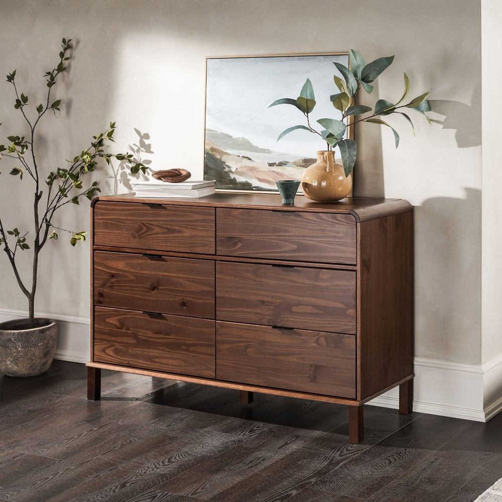 
                      
                        Walker Edison Elias 6 - Drawer Contemporary Dresser with Curved Top - lily & onyx
                      
                    