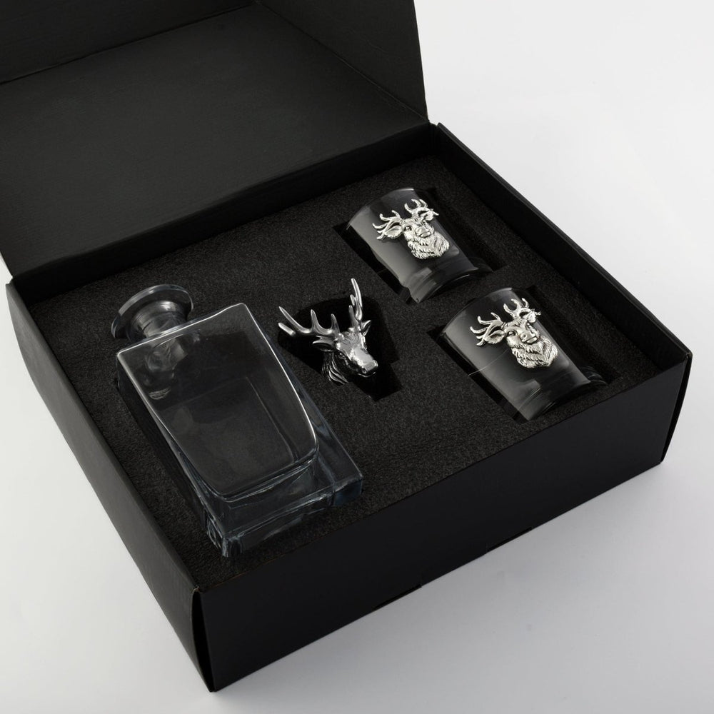 
                      
                        Arthur Court Designs Elk Deer Bust Decanter Set with Glasses - lily & onyx
                      
                    