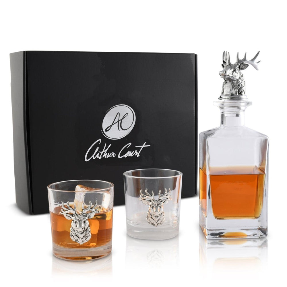 
                      
                        Arthur Court Designs Elk Deer Bust Decanter Set with Glasses - lily & onyx
                      
                    