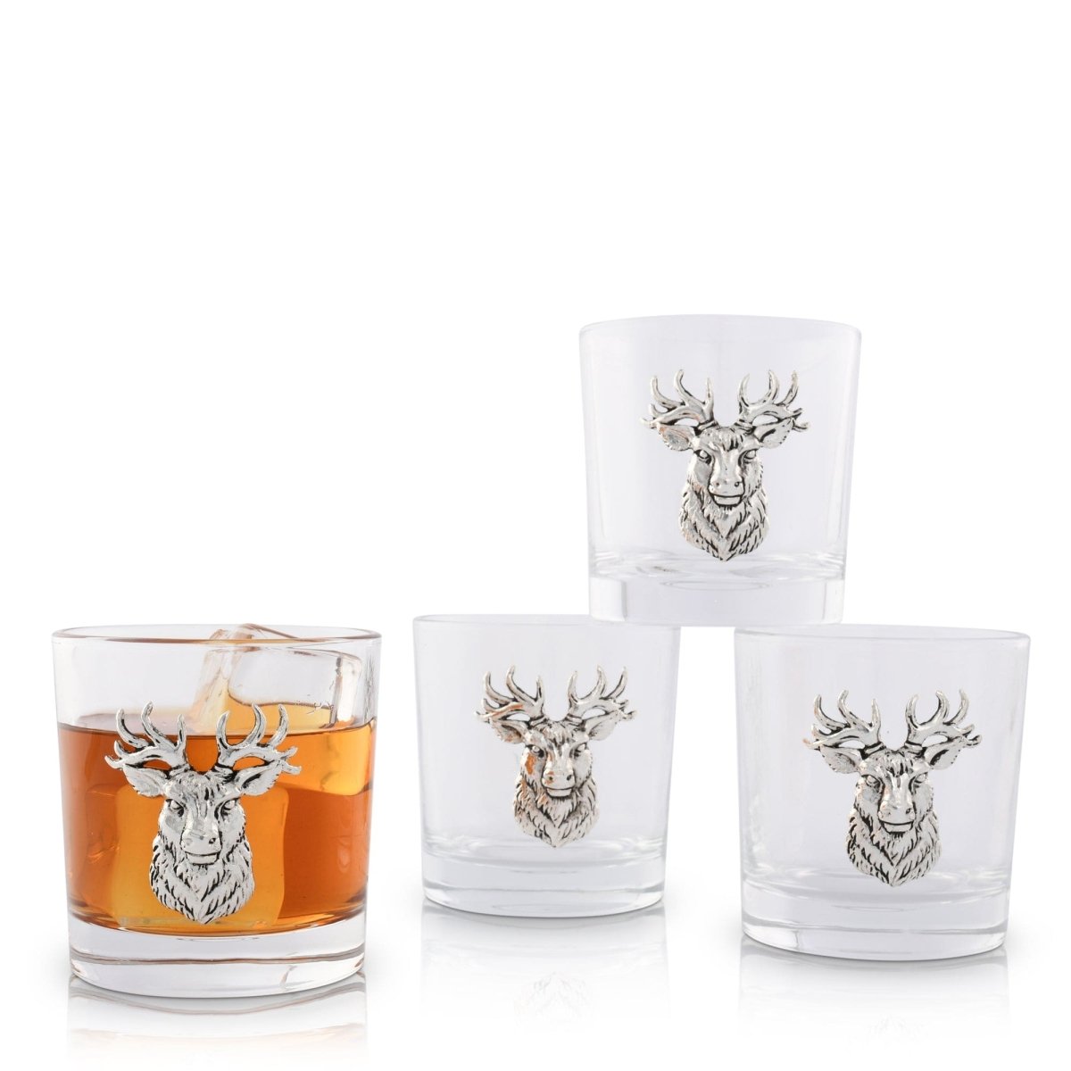 Arthur Court Designs Elk Head Bar Glasses, Set of 4 - lily & onyx