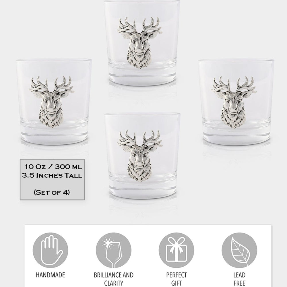 
                      
                        Arthur Court Designs Elk Head Bar Glasses, Set of 4 - lily & onyx
                      
                    