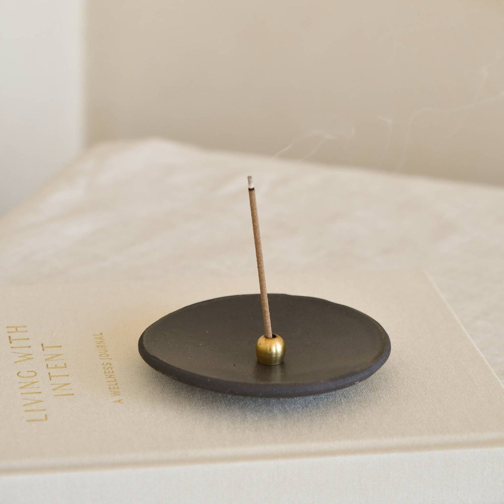 
                      
                        CEDAR AND MYRRH Ellipse Brass Incense Holder - lily & onyx
                      
                    