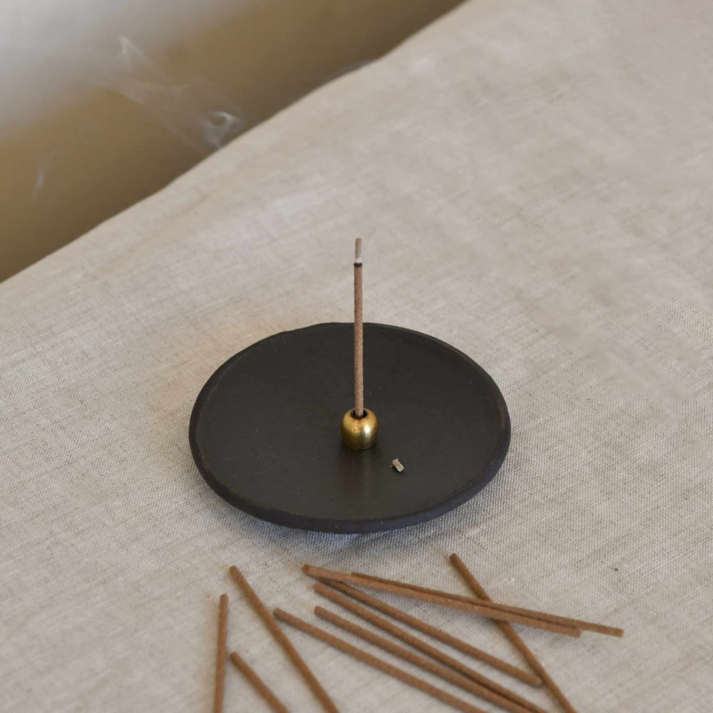 
                      
                        CEDAR AND MYRRH Ellipse Brass Incense Holder - lily & onyx
                      
                    