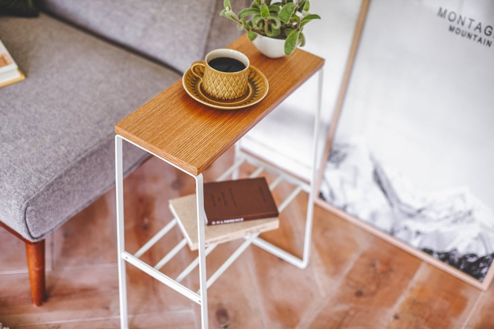 
                      
                        Yamazaki Home End Table, 22" H - Steel + Wood - lily & onyx
                      
                    