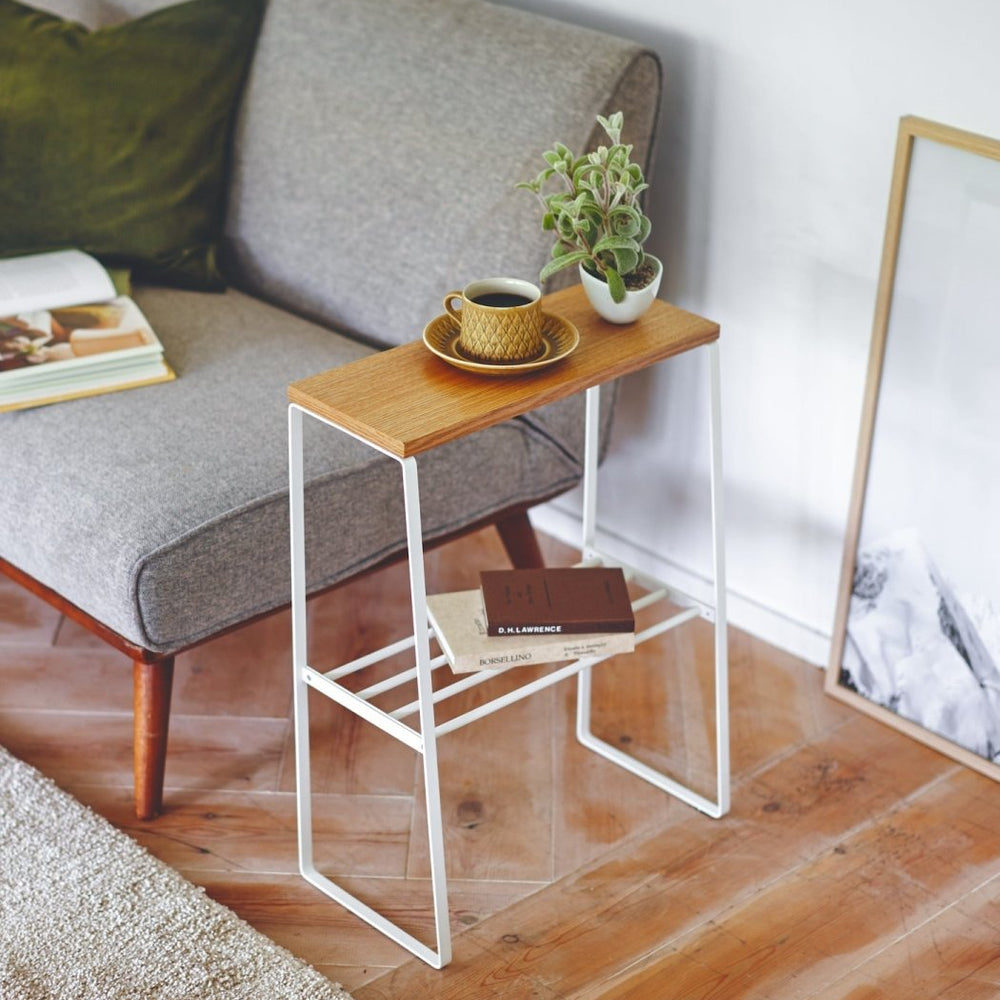 
                      
                        Yamazaki Home End Table, 22" H - Steel + Wood - lily & onyx
                      
                    