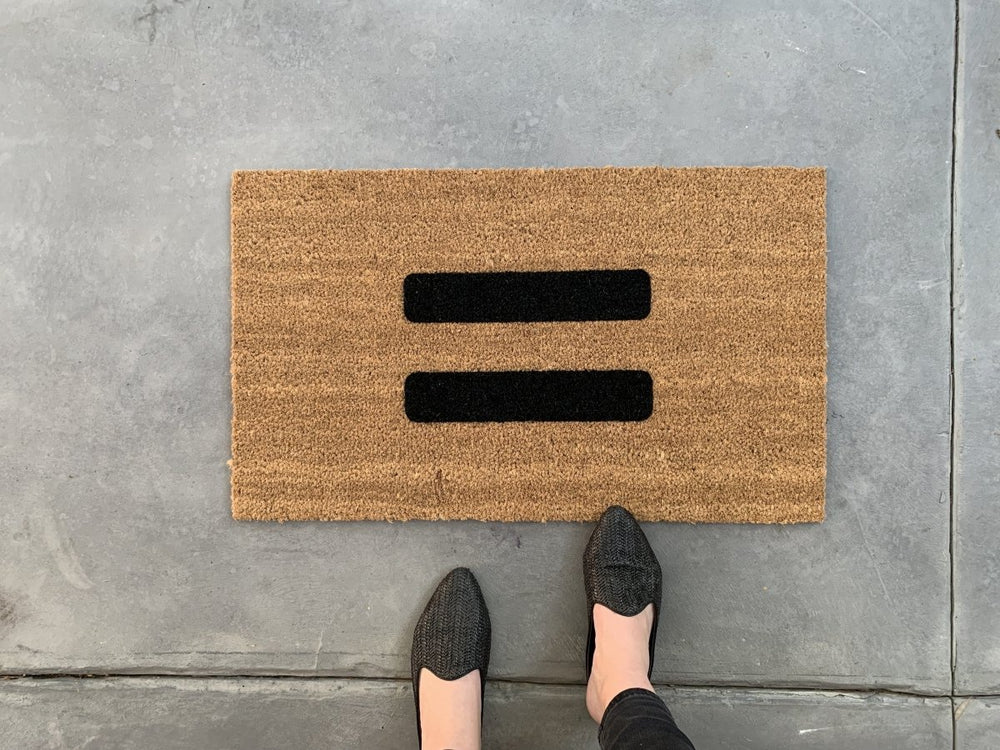 Nickel Designs Custom Doormats Equality Symbol Outdoor Door Mat - lily & onyx