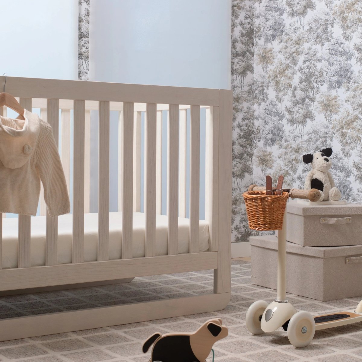 ettitude Linen+ Bamboo Hemp Crib & Toddler Fitted Sheet | Soft, Hypoallergenic & Breathable