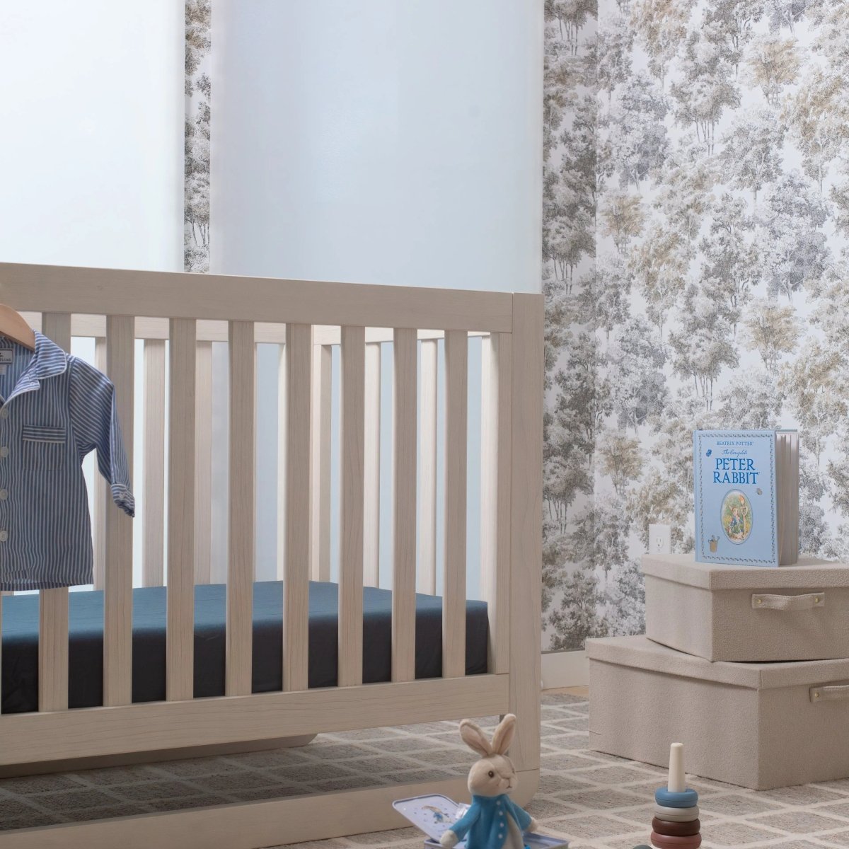 ettitude Linen+ Bamboo Hemp Crib & Toddler Fitted Sheet | Soft, Hypoallergenic & Breathable