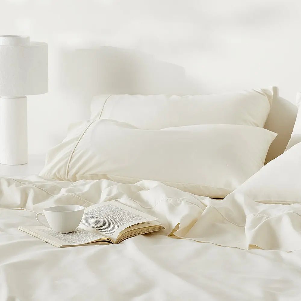 ettitude Linen+ Bamboo Hemp Pillowcase Set | Soft, Breathable & Antibacterial