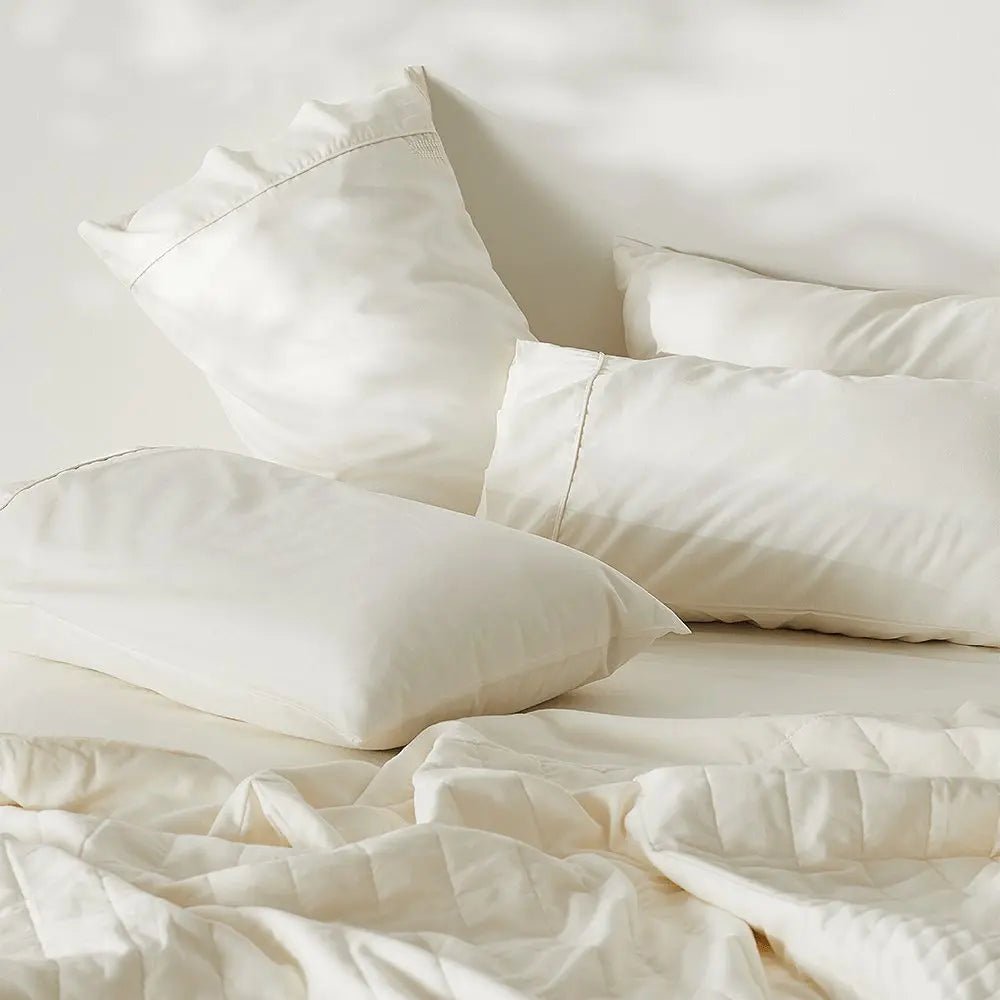 ettitude Linen+ Bamboo Hemp Pillowcase Set | Soft, Breathable & Antibacterial