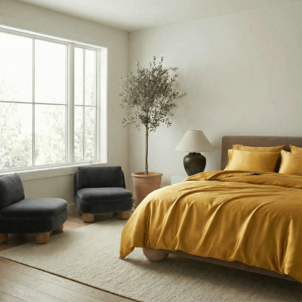 ettitude Luxe Bamboo Duvet Cover | PLNTsilk™ Sateen, Silkier Than Silk & Temperature Regulating