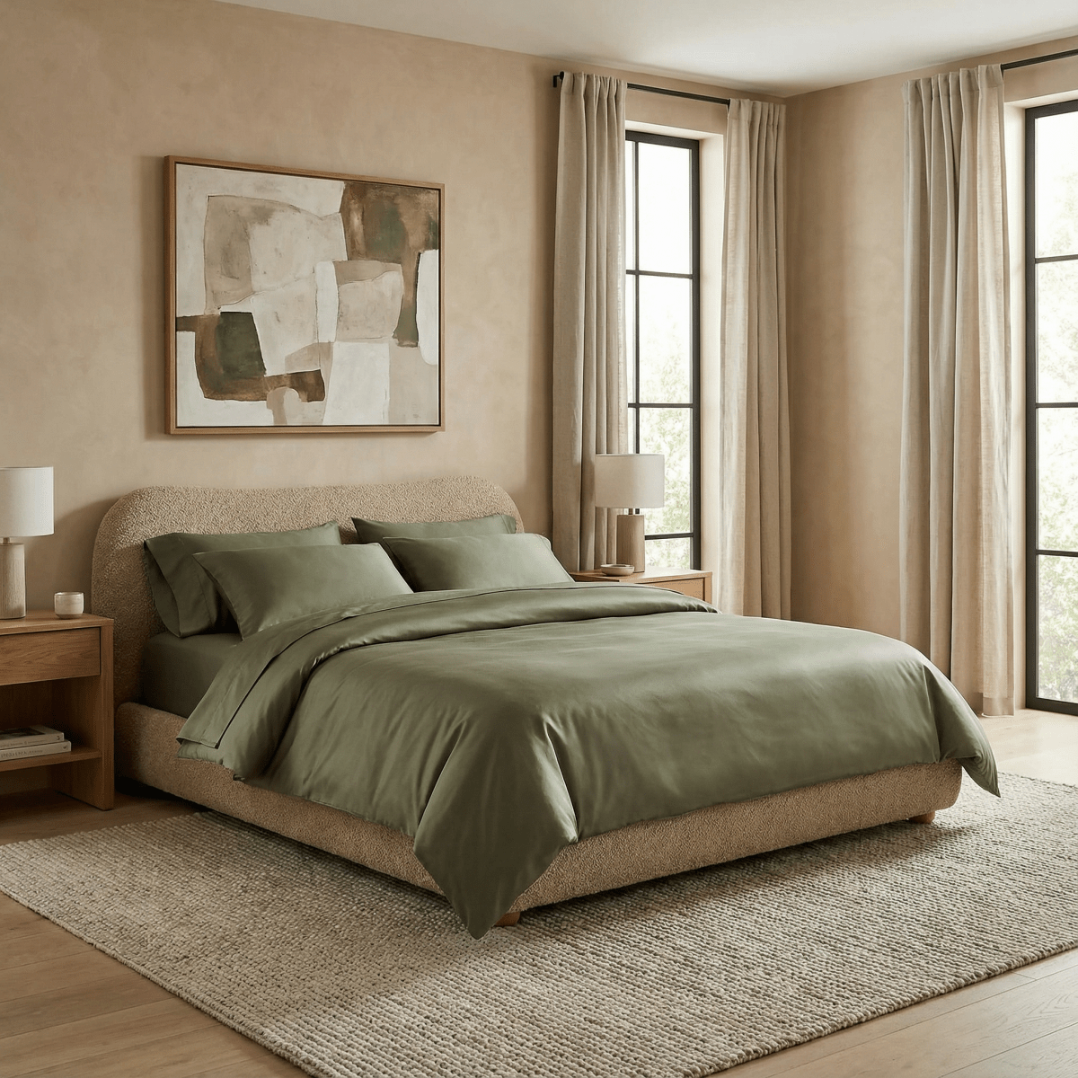 ettitude Luxe Bamboo Duvet Cover | PLNTsilk™ Sateen, Silkier Than Silk & Temperature Regulating