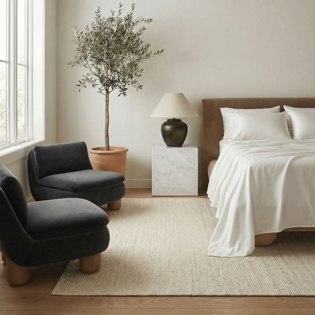 ettitude Luxe Bamboo Flat Sheet | Silky Soft & Temperature Regulating