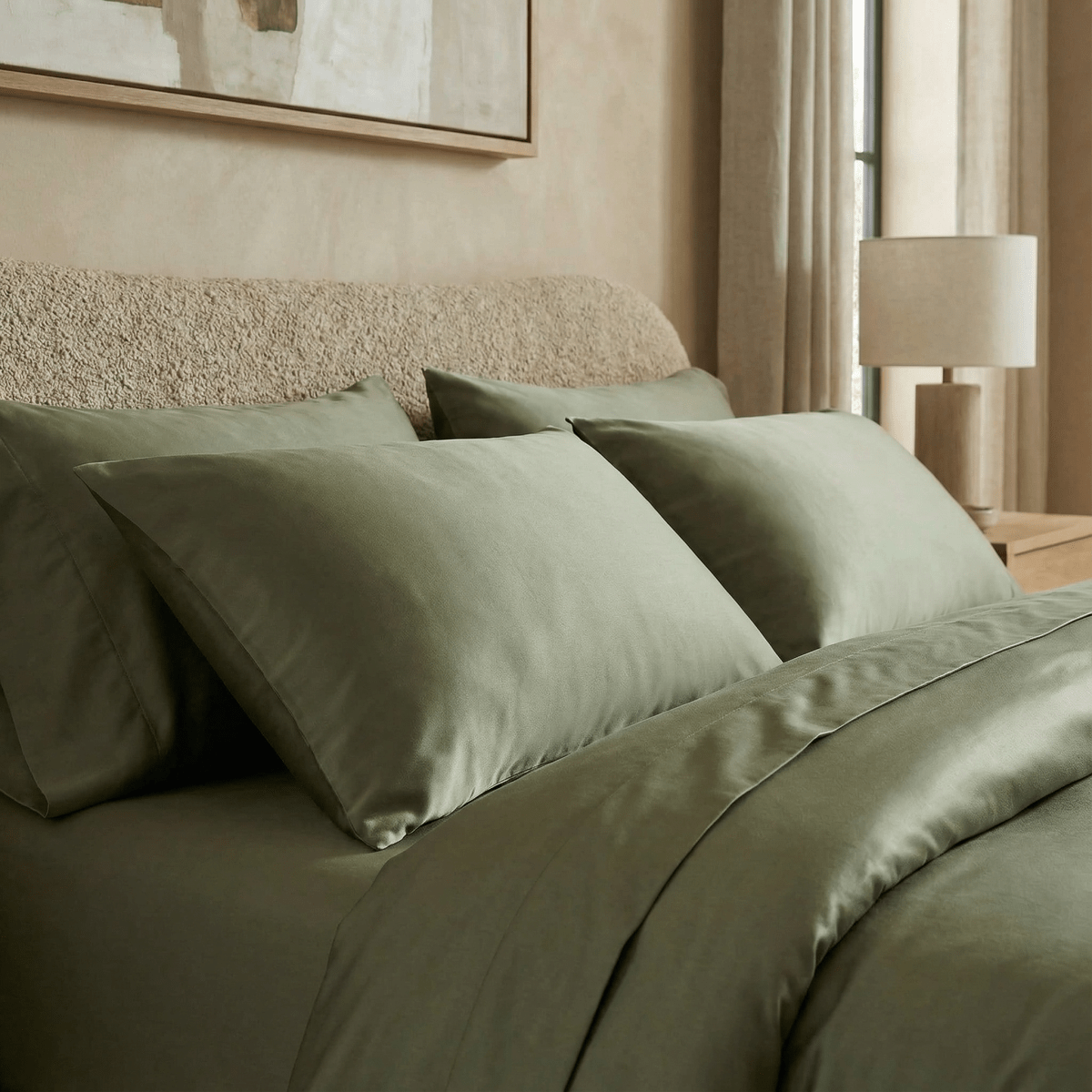 ettitude Luxe Bamboo Pillowcase Set | PLNTsilk™ Sateen, Silky Soft & Temperature Regulating