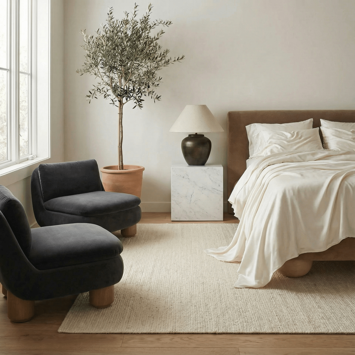 ettitude Luxe Bamboo Sheet Set | Silky Soft & Temperature Regulating