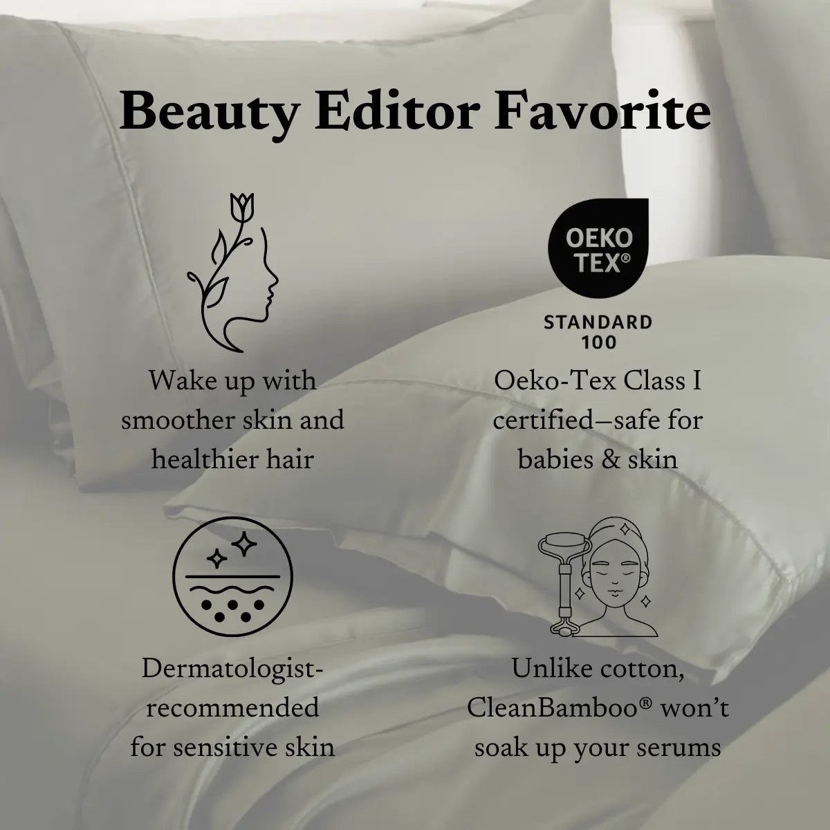 ettitude Signature Bamboo Pillowcase Set | 100% CleanBamboo® Lyocell, Silky Soft & Hypoallergenic