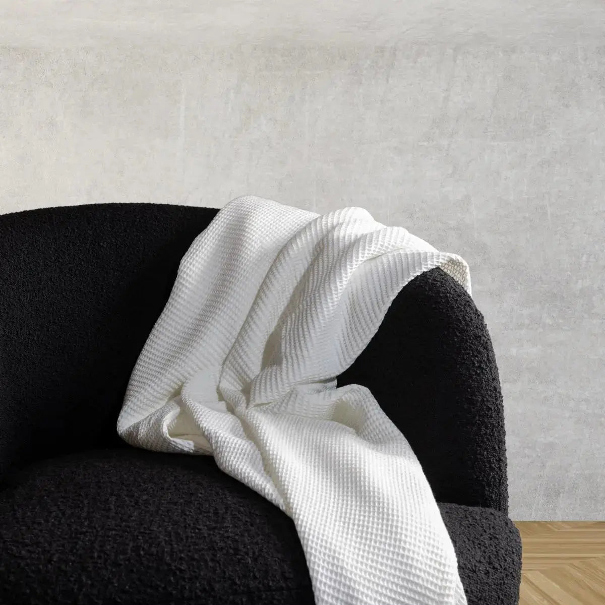 ettitude Textured Waffle Throw Blanket | Weighted, Buttery Soft & OEKO - TEX Certified