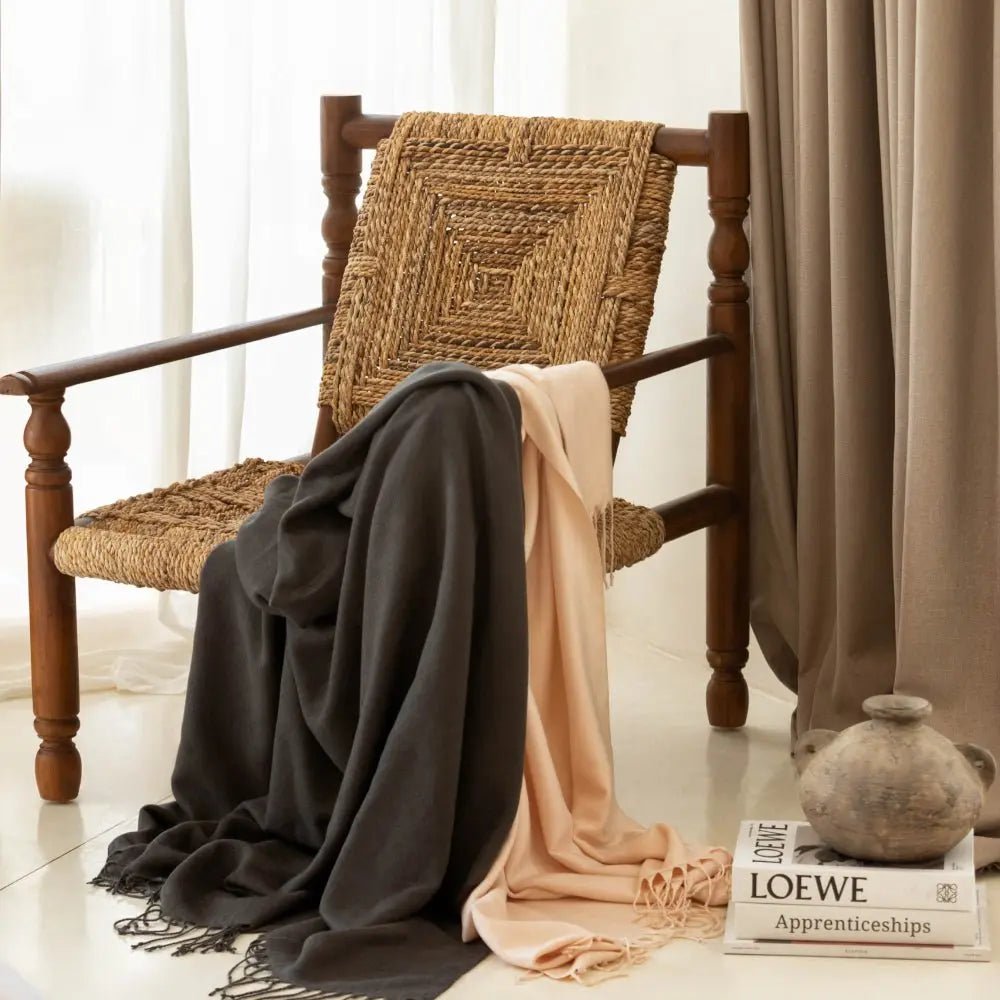 ettitude Vegan Cashmere Throw Blanket | OEKO - TEX Certified, 50x70"