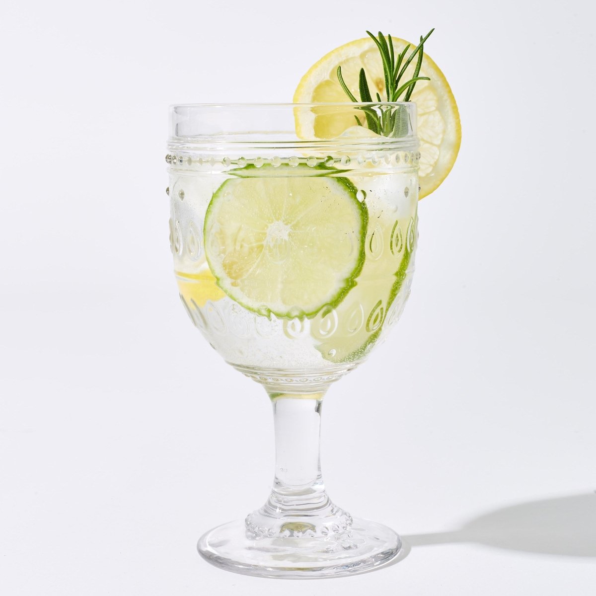 Euro Ceramica Euro Ceramica Fez Glass Goblet Set of 4 - 12oz Spanish Inspired