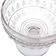 Euro Ceramica Fez 13oz Footed Compote Glass Bowls, Set of 4