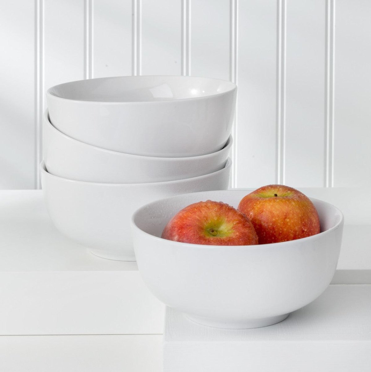 Euro Ceramica White Essential Coupe Porcelain Cereal Bowl 25oz - Euro Ceramica