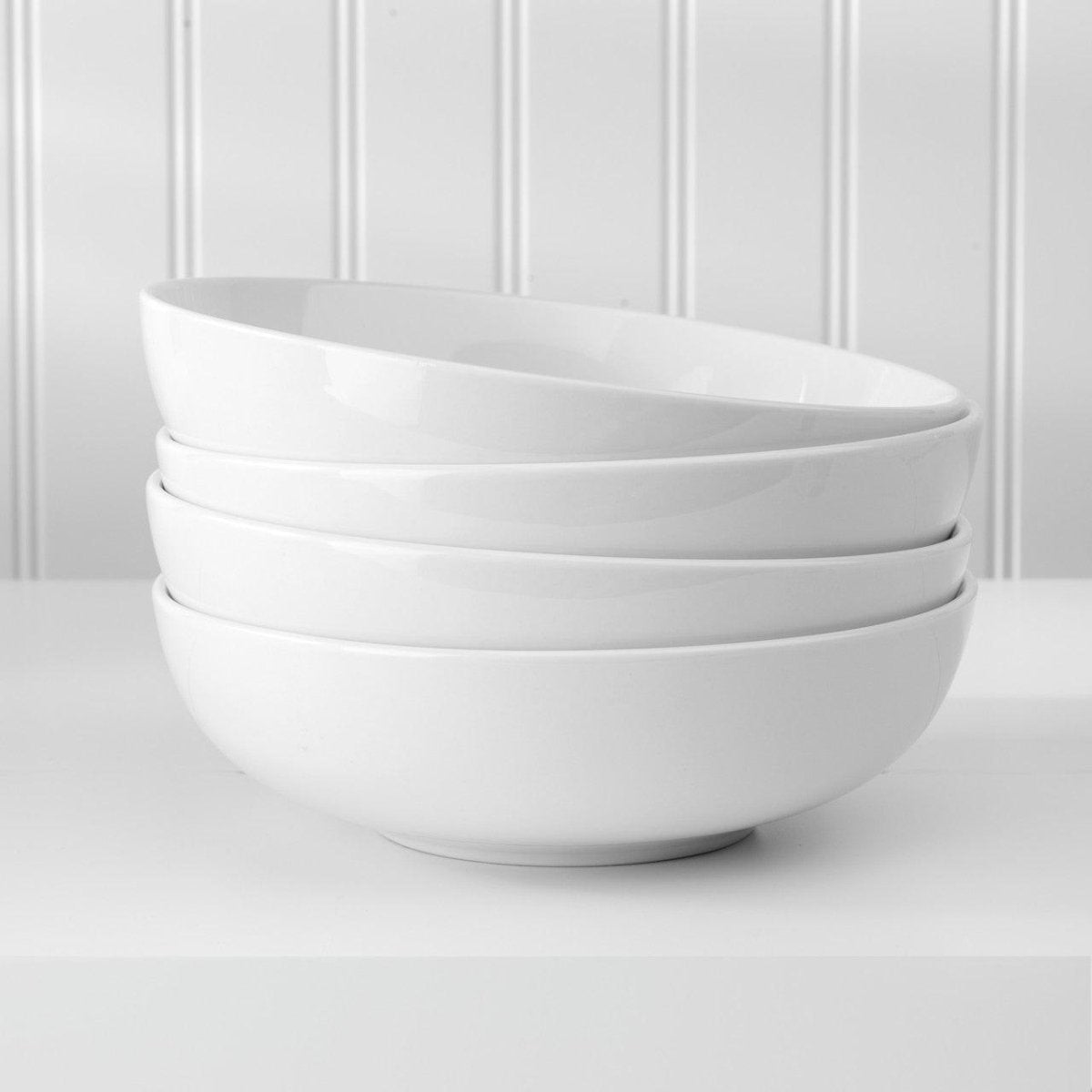 Euro Ceramica White Porcelain Coupe Soup Bowl 27oz - 7 Inch Dishwasher Safe
