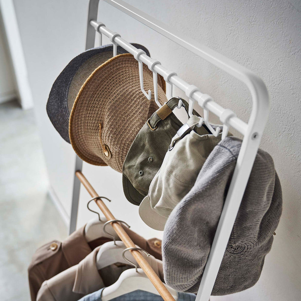 
                      
                        Steel & Wood Coat Rack with Hat Storage, 66" H
                      
                    