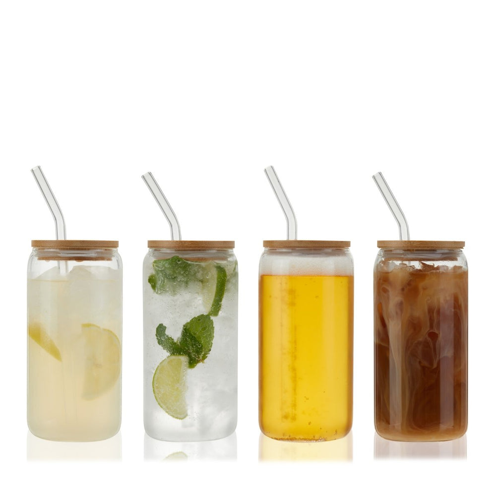
                      
                        True Everyday Glass Tumblers with Lid & Straw, Set of 4 - lily & onyx
                      
                    