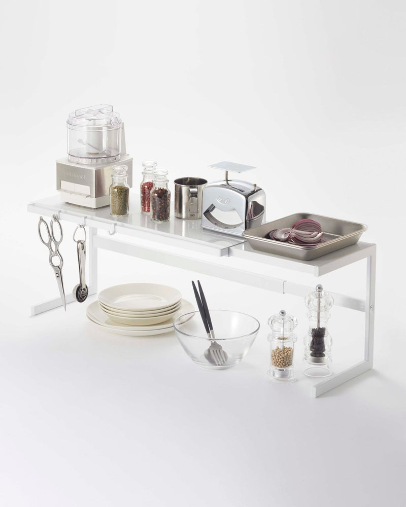 Yamazaki Home Expandable Countertop Shelf - Steel - lily & onyx