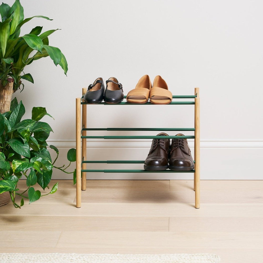 
                      
                        Yamazaki Home Expandable Forest Green Steel Shoe Rack, 18" H - lily & onyx
                      
                    