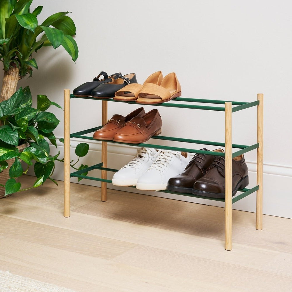 
                      
                        Yamazaki Home Expandable Forest Green Steel Shoe Rack, 18" H - lily & onyx
                      
                    