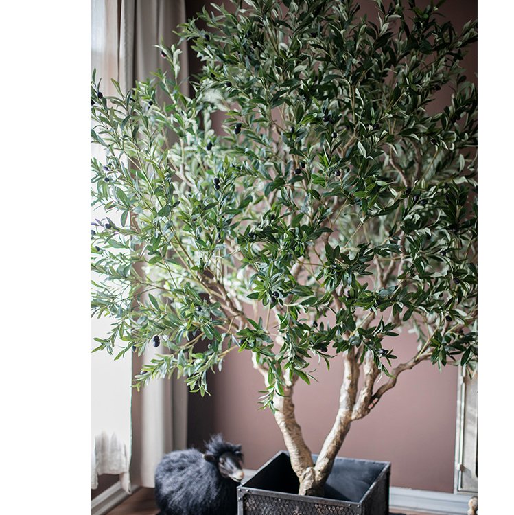 RusticReach Extra Large Artificial Olive Tree 90" Tall - lily & onyx