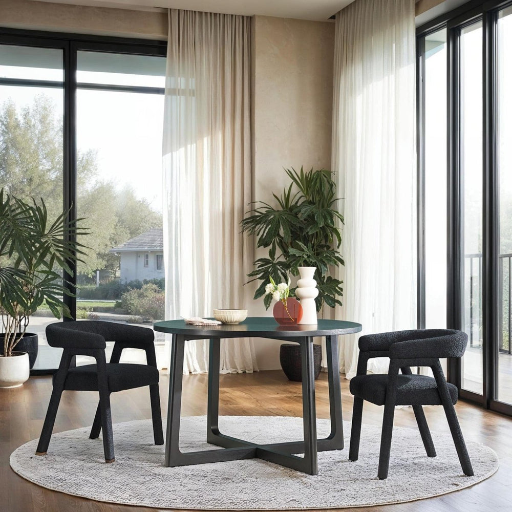 Walker Edison Ezra Modern Dining Room Round Table for 4 - lily & onyx