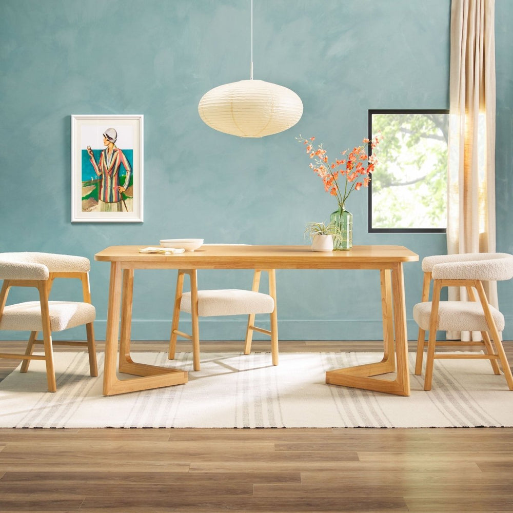 Walker Edison Ezra Modern Rectangle Dining Table for 6 - lily & onyx