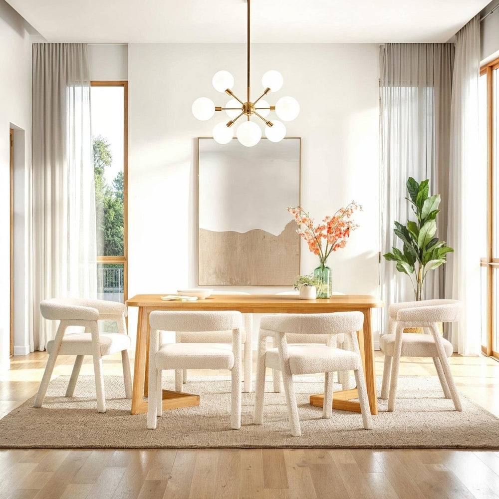 Walker Edison Ezra Modern Rectangle Dining Table for 6 - lily & onyx