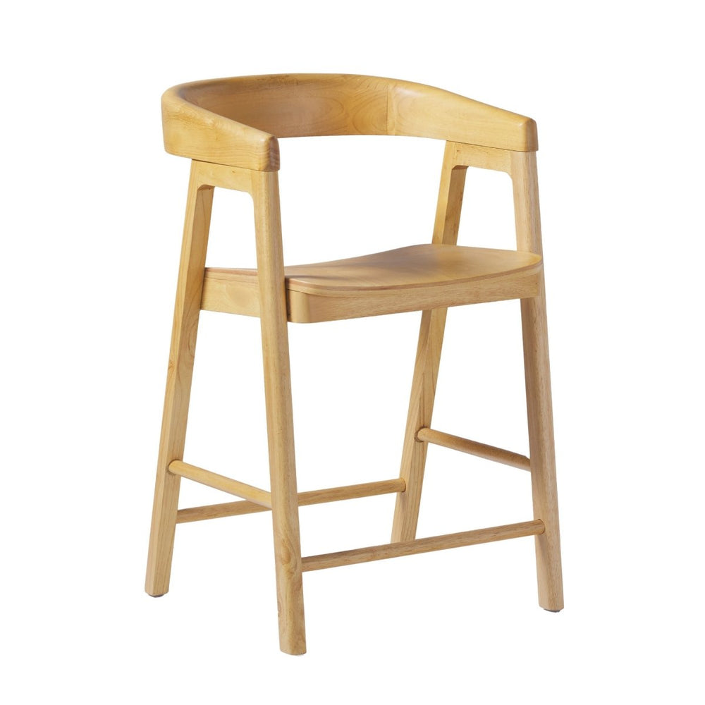 
                      
                        Walker Edison Ezra Modern Solid Wood Rounded Back Single Counter Stool - lily & onyx
                      
                    