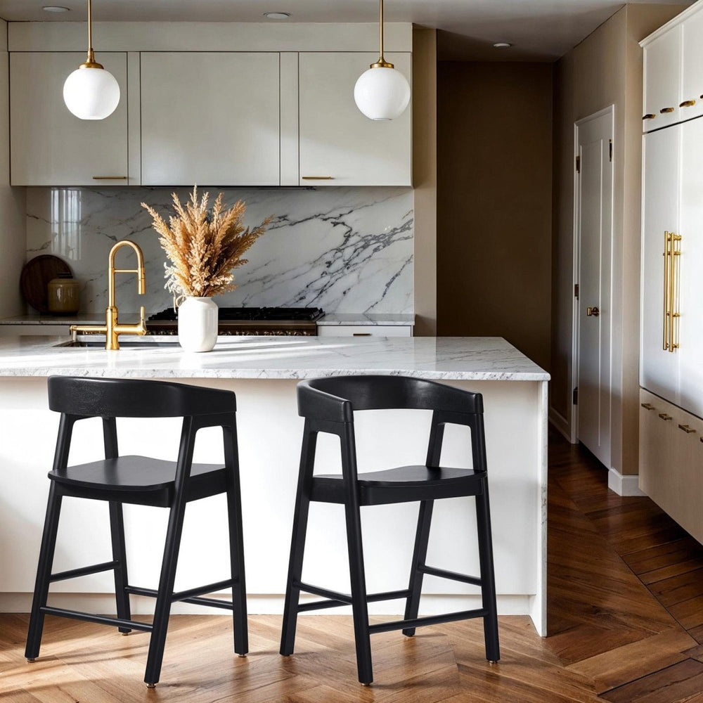 
                      
                        Walker Edison Ezra Modern Solid Wood Rounded Back Single Counter Stool - lily & onyx
                      
                    