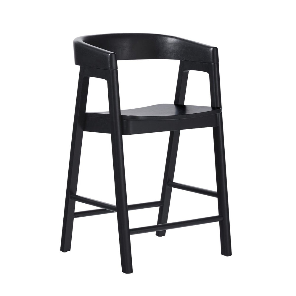 
                      
                        Walker Edison Ezra Modern Solid Wood Rounded Back Single Counter Stool - lily & onyx
                      
                    