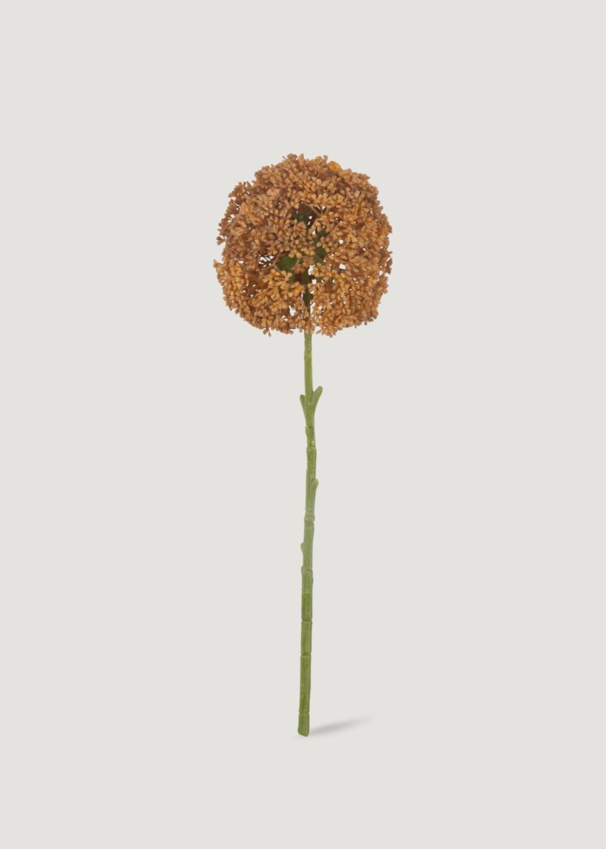 Afloral Fake Allium Wildflower in Umber Brown - 18" - lily & onyx
