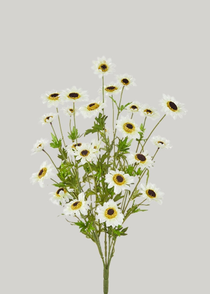 Afloral Fake Black - Eyed - Susan Wildflower Bush in White - 25" - lily & onyx