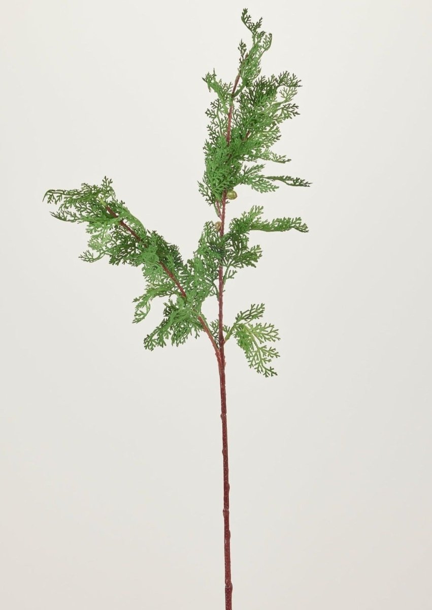 Afloral Fake Cedar Greenery Branch, 28" - lily & onyx