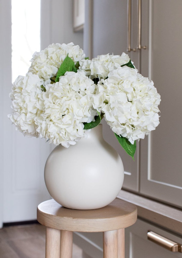 
                      
                        Afloral Fake Flowers Real Touch Hydrangea Stem in Talc White, 18" - lily & onyx
                      
                    