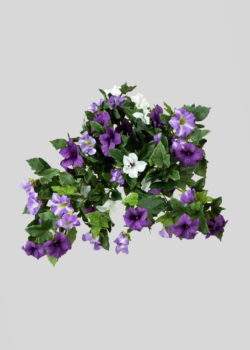 Afloral Fake Petunia UV Treated Indoor/Outdoor Hanging Flower Bush - 26" - lily & onyx