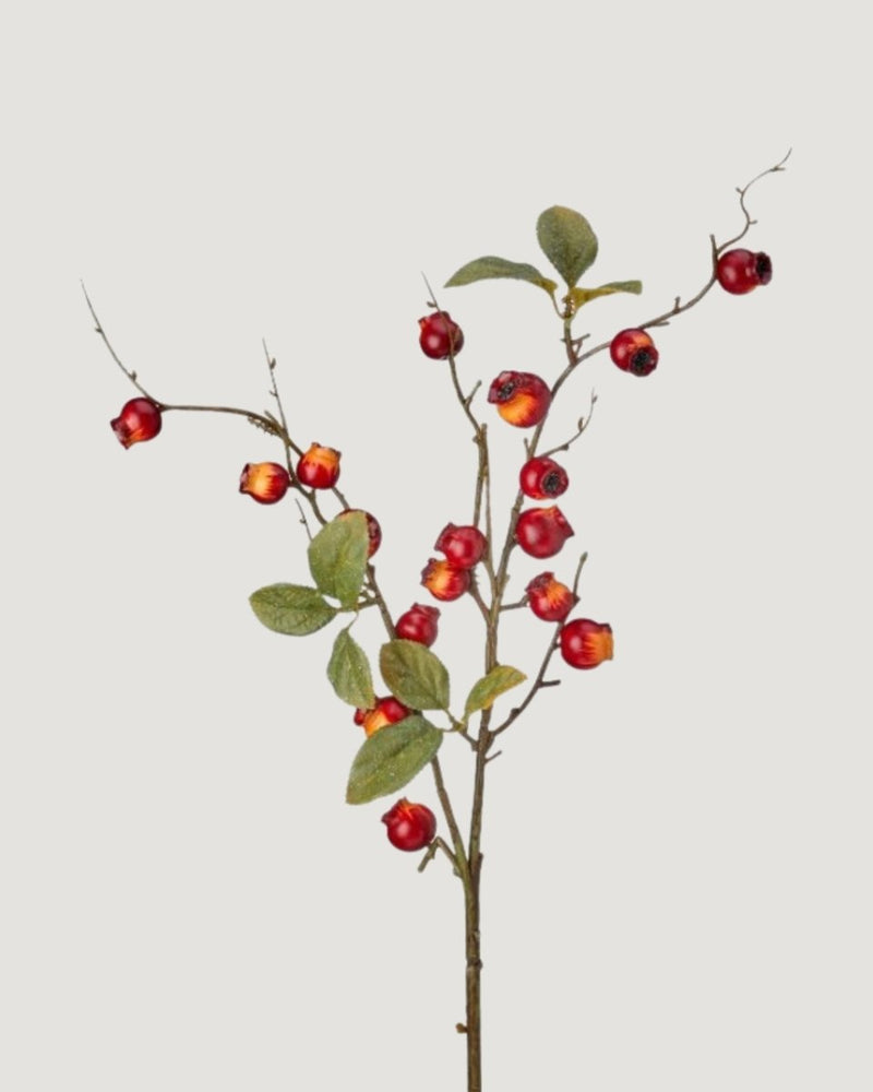 Afloral Fall Burgundy Artificial Crabapple Berry Branch - 30" - lily & onyx