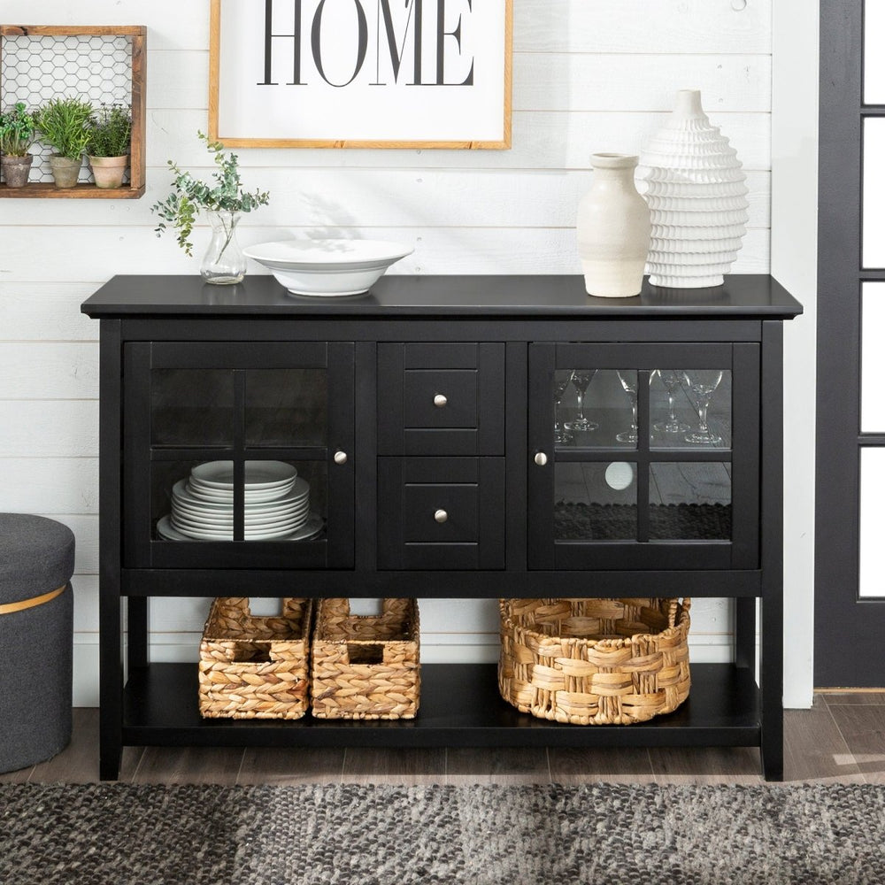 
                      
                        Walker Edison Farmhouse Wood and Glass Buffet - lily & onyx
                      
                    