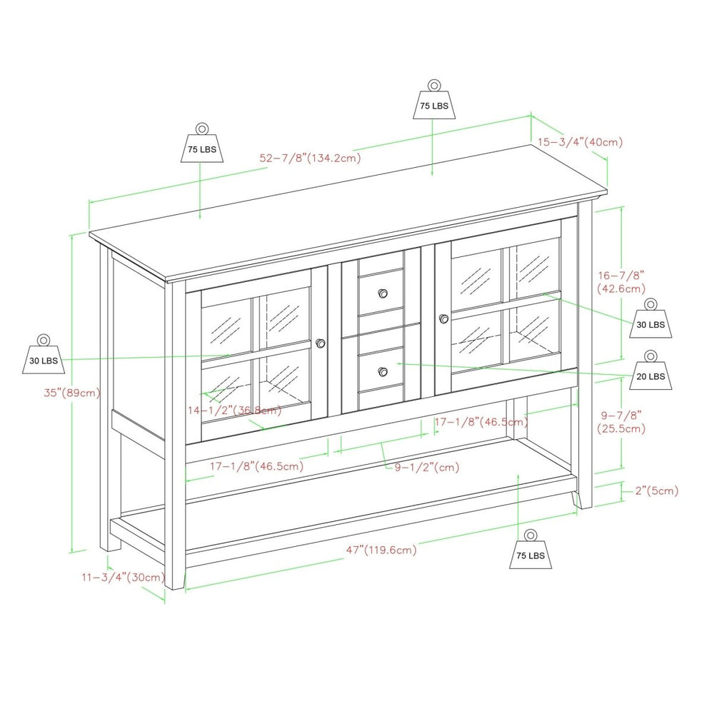 
                      
                        Walker Edison Farmhouse Wood and Glass Buffet - lily & onyx
                      
                    