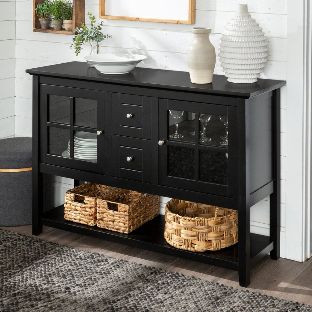 
                      
                        Walker Edison Farmhouse Wood and Glass Buffet - lily & onyx
                      
                    