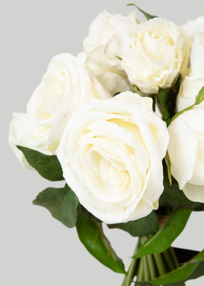 
                      
                        Afloral Faux - Ever Rose Bouquet in Cream White - 12" - lily & onyx
                      
                    