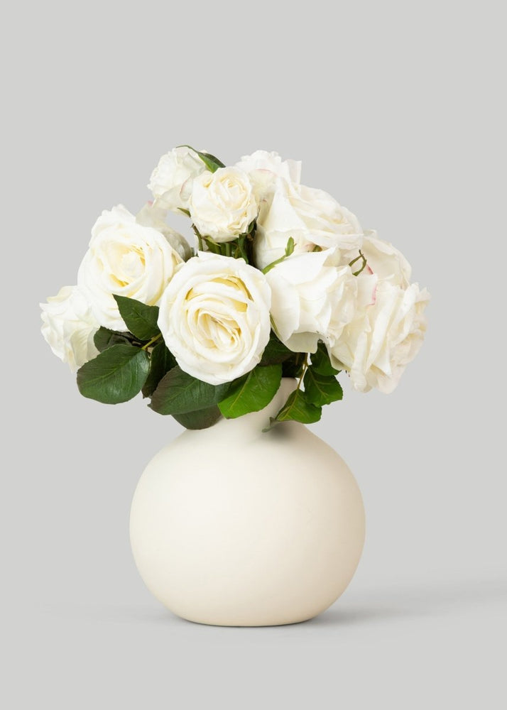 
                      
                        Afloral Faux - Ever Rose Bouquet in Cream White - 12" - lily & onyx
                      
                    